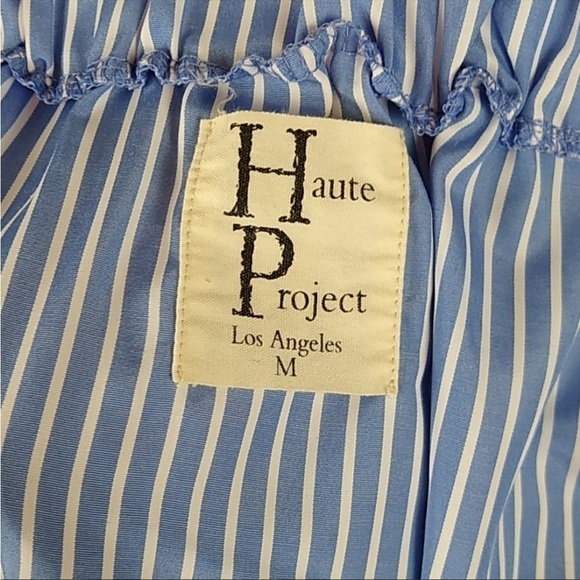 Haute Project Blue Striped Off The Shoulder Top - Picture 8 of 11